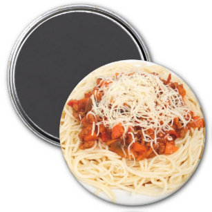 Tafel Spaghetti Abendessen Kühlschrank Magnet