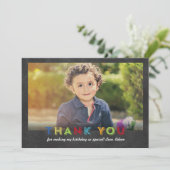Tafel-Spaß danken Ihnen Foto-Karte Dankeskarte (Stehend Vorderseite)
