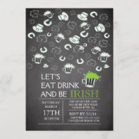 Tafel-St Patrick TagesParty Einladung