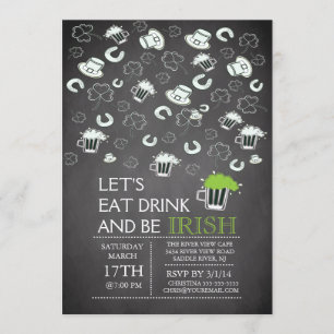 Tafel-St Patrick TagesParty Einladung