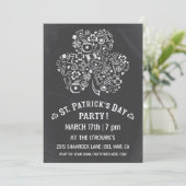 Tafel-St Patrick TagesParty Einladung II (Stehend Vorderseite)