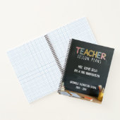 Tafel-Style Lehrer Unterrichtsplaner Notizblock (Innenseite)