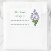 Tafel süßer Violetten Adhesive Buchzeichen Rechteckiger Aufkleber (Tasche)