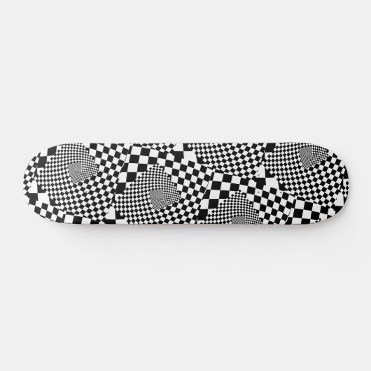 Tafel Swirl B&W Skateboard (Horizontal)