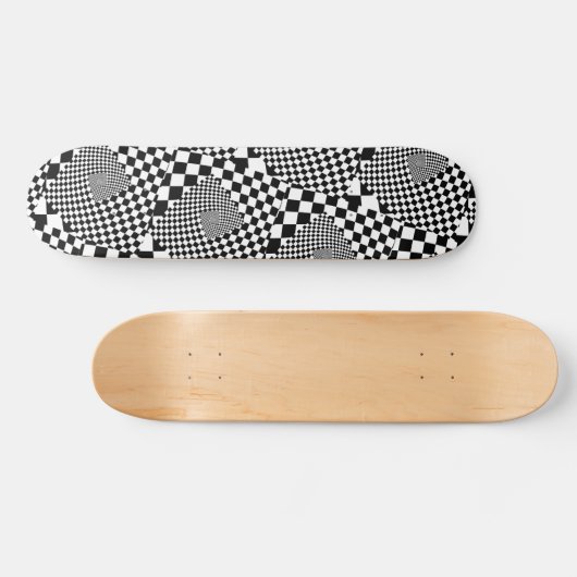 Tafel Swirl B&W Skateboard (Horizontal)