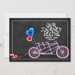 Tafel Tandem Fahrrad Einladung zur Hochzeit