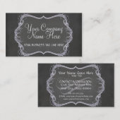 Tafel-typografischer Blatt-Strudel-modernes Visitenkarte (Vorne/Hinten)