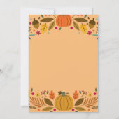 Tafel und Blattwerk Erntedank Dinner Einladung (Rückseite)