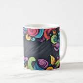 Tafel- und Kreidehintergründe. Kinderstil Kaffeetasse (VorderseiteRechts)