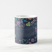 Tafel- und Kreidehintergründe. Kinderstil Kaffeetasse (Mittel)