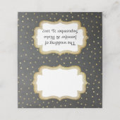 Tafel und Platzkarte zum Hochzeitsfeiern (Außenseite Aufgefaltet)