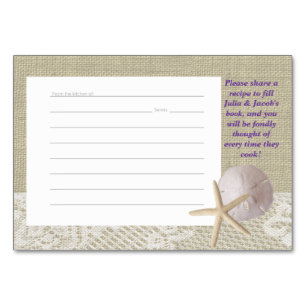 Tafel- und Sand-Dollar-Rezeptionskarten Tischnummer