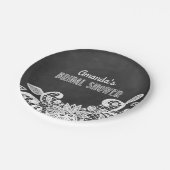 Tafel-und Spitze-Brautparty-Party-Teller Pappteller (Schrägansicht)