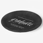 Tafel und Trendy Kalligraphie-Abschluss Pappteller (Schrägansicht)