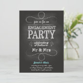 Tafel-Verlobungs-Party Einladung (Stehend Vorderseite)