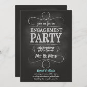 Tafel-Verlobungs-Party Einladung (Vorne/Hinten)