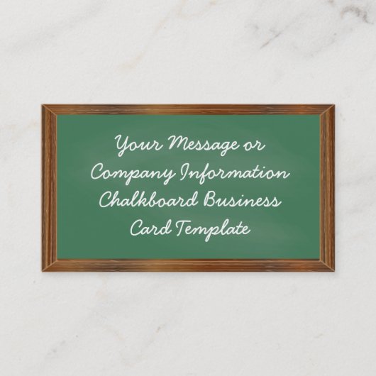 Tafel-Visitenkarte Schablone Visitenkarte (Vorderseite)
