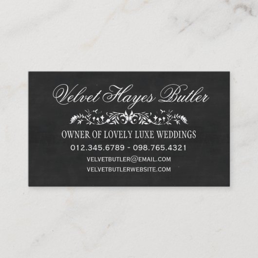 Tafel-Visitenkarten Visitenkarte (Vorderseite)