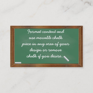 Tafel-Visitenkarteschablone Visitenkarte