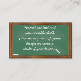 Tafel-Visitenkarteschablone Visitenkarte