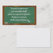 Tafel-Visitenkarteschablone Visitenkarte (Vorne/Hinten)