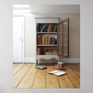Tafel voller Bücher. Poster