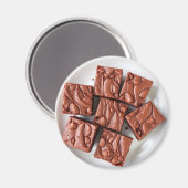 Tafel von hausgemachten Brownies realistische Lebe Magnet (Vorderseite/Rückseite)