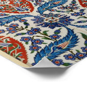 Tafel von Isnik-Fliesen Poster (Ecke)