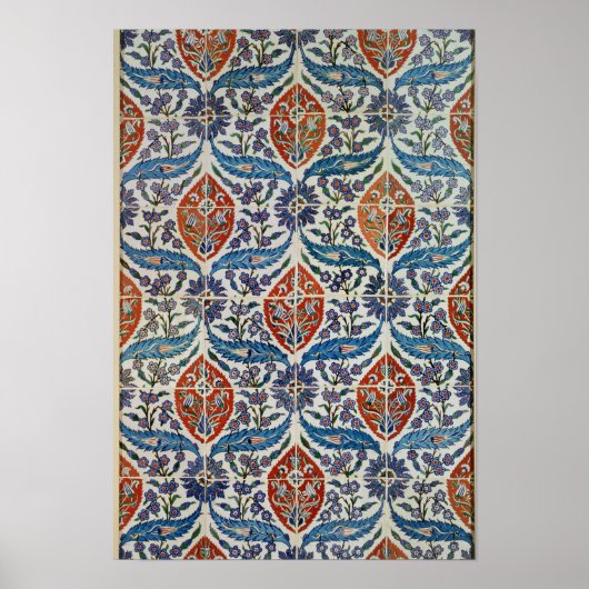 Tafel von Isnik-Fliesen Poster (Vorne)
