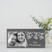 Tafel Wallies WeihnachtsFotokarte Feiertagskarte (Stehend Vorderseite)