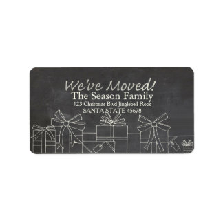 Tafel "We ve move" Weihnachtslabel Adressaufkleber