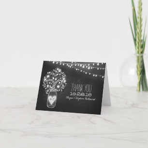 Tafel-Weckglas- u. -schnurlichter danken Ihnen Dankeskarte