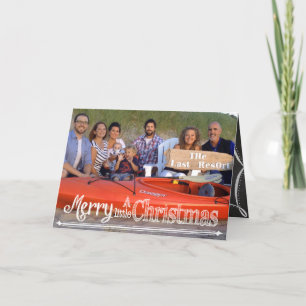 Tafel Weihnachtsgrüße Familienfoto Karte