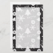 Tafel-Weihnachtsspaß-Muster-Feiertag Briefpapier (Vorne/Hinten)