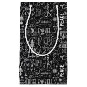 Tafel-Weihnachtstypografische Geschenk-Tasche Kleine Geschenktüte (Vorderseite)