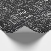 Tafel-Weihnachtstypographie-Packpapier Geschenkpapier (Ecke)