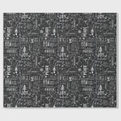 Tafel-Weihnachtstypographie-Packpapier Geschenkpapier (Flach)