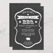 Tafel-Werktags-Grill-Einladung Einladung (Vorne/Hinten)