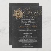 Tafel Winter unisex Kinderdusche Einladung (Vorne/Hinten)