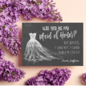 Tafel Zeichnend Hochzeitskleid - Trauzeugin Einladung