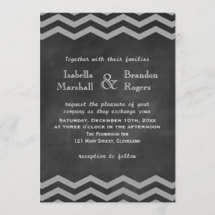 Tafel-Zickzack Hochzeits-Einladung Einladung