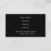 Tafelbäckerei Visitenkarte (Rückseite)