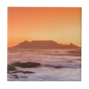 Tafelberg bei Sonnenuntergang, Bloubergstrand Fliese