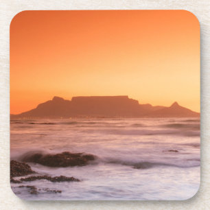 Tafelberg bei Sonnenuntergang, Bloubergstrand Getränkeuntersetzer