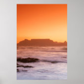 Tafelberg bei Sonnenuntergang, Bloubergstrand Poster (Vorne)