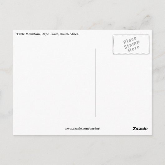 Tafelberg-Blume Postkarte (Rückseite)