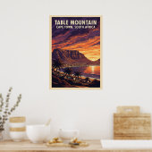 Tafelberg Kapstadt - Südafrika V04 Poster (Küche)