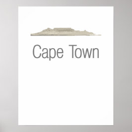 Tafelberg Minimalismus in Kapstadt Poster