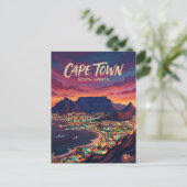 Tafelberg Skyline Südafrika Postkarte (Stehend Vorderseite)