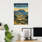 Tafelberg Südafrika Ikonisches Kapstadt Poster (Heimbüro)